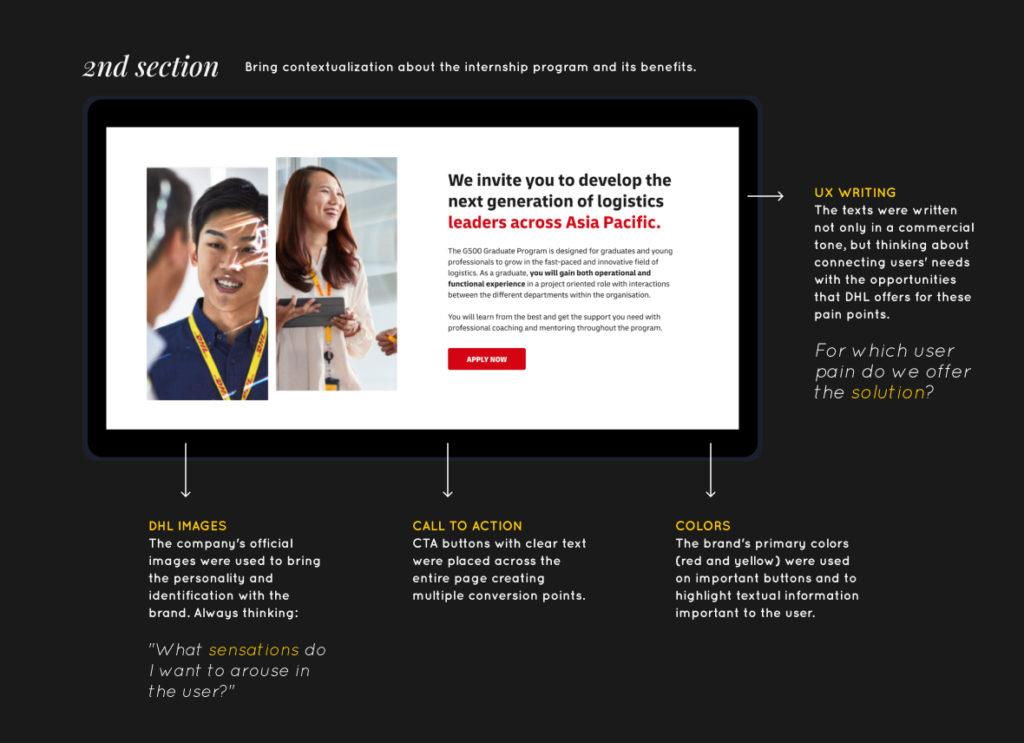 DHL Careers Page UX UI Aline Pagnossin